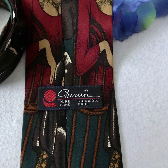 Girun Vintage Graphic Handmade Tie - Picture 6 of 8